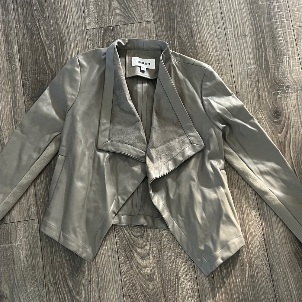 BB Dakota Women's faux Leather Jacket in Gray